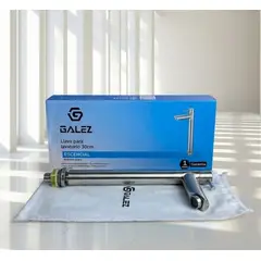 GALEZ - LLAVE PARA LAVATORIO ACERO INOXIDABLE 30CM ESCENCIAL - FACIL INSTALACION