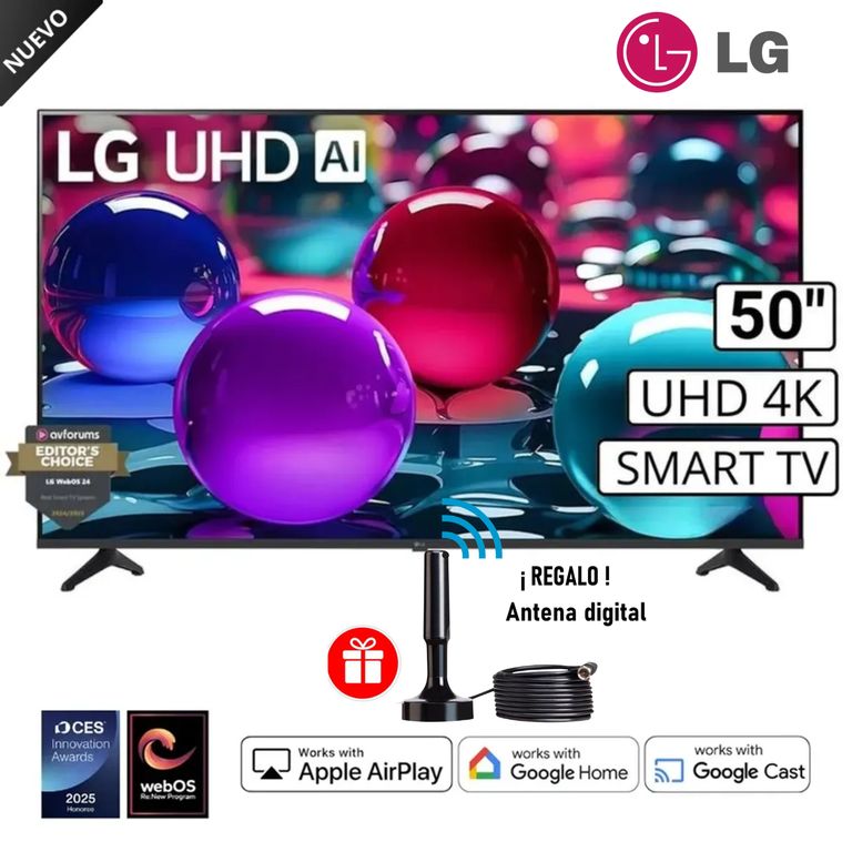 Televisor 50 UHD 4K Thinq AI 50UA7300PSB + Antena Digital