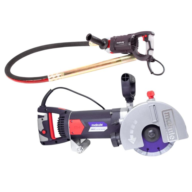 Ranuradora de concreto 2400w + vibrador de concreto