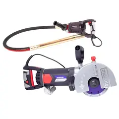 MAKUTE - Ranuradora de concreto 2400w + vibrador de concreto