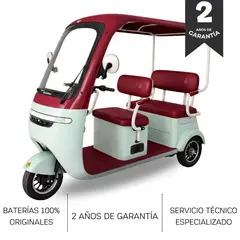 MOVEEN - TRIMOTO ELÉCTRICA URBAN CONFORT PLUS VERDE CON VINO