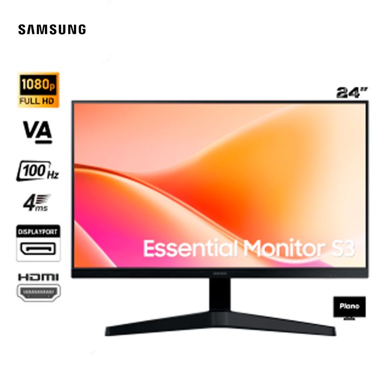Monitor 24 pulgadas Full HD 100Hz VA HDMI VGA Essential S3 LS24F330EALXPE