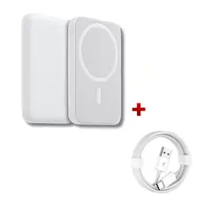 OEM - Cargador Portátil Magsafe 12000 mAh + Cable de Carga Romax Blanco