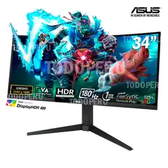 ASUS - MONITOR Tuf Gaming VG34VQL3A 34 CURVO VA WQHD 180Hz 1ms FreeSync Pivote