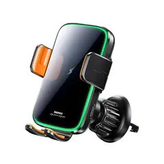 REMAX - Soporte Holder para Celular RM-C69 con Carga Inalámbrica 15 W y Enlace de Tres Ejes