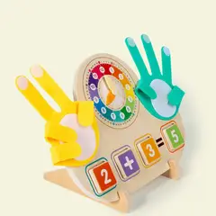 GENERICO - TABLERO MONTESSORI 2 EN1: MATEMÁTICAS Y RELOJ INTERACTIVO