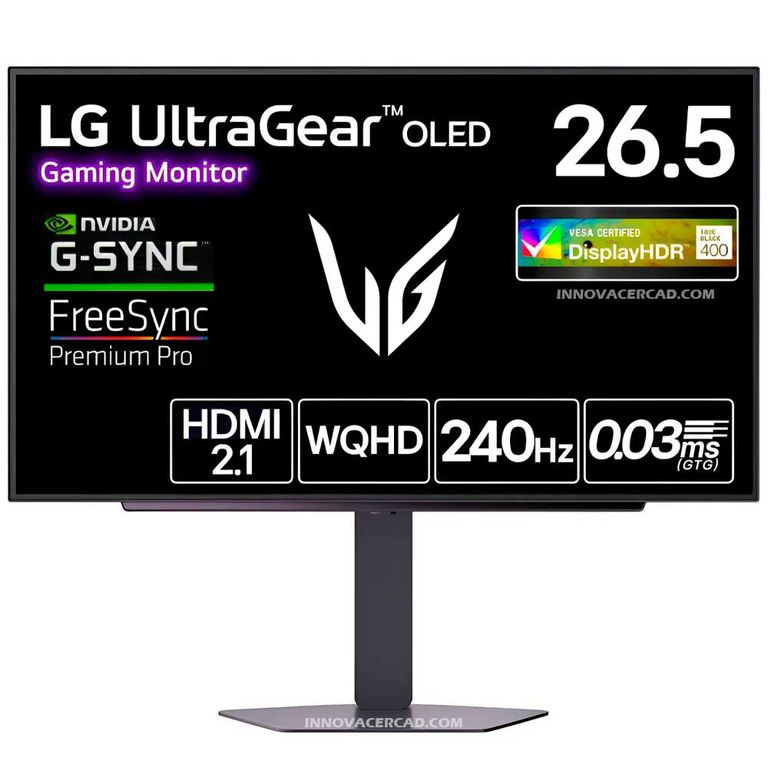 Monitor UltraGear XG7 27GX704A-B 27 OLED QHD 240HZ, 0.03ms G-Sync FreeSync Premium