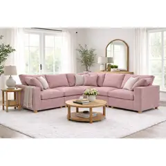 ARTSOFA - Sofá Modular Bosco Rosa Antifluido + Obsequio