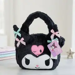 GENERICO - Cartera de Peluche Negro para niñas