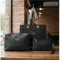 VICTORIA - Cartera Mujer A4 + Morral 3 piezas bag