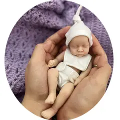 GENERICO - Mini Bebe Reborn Silicona 15 cm - Niño - modelo 3