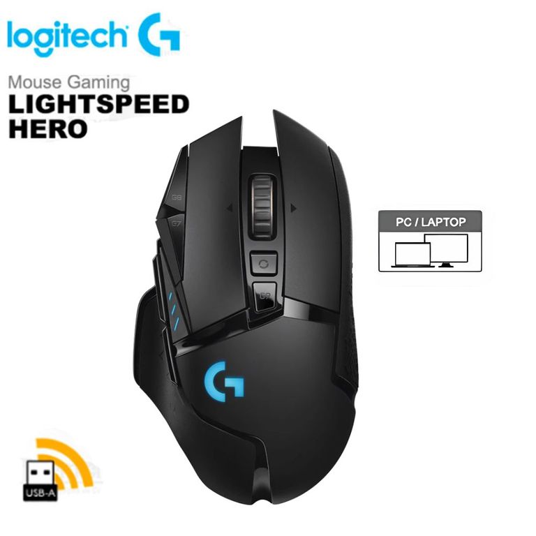 MOUSE G502 LIGTHSPEED INALÁMBRICO NEGRO