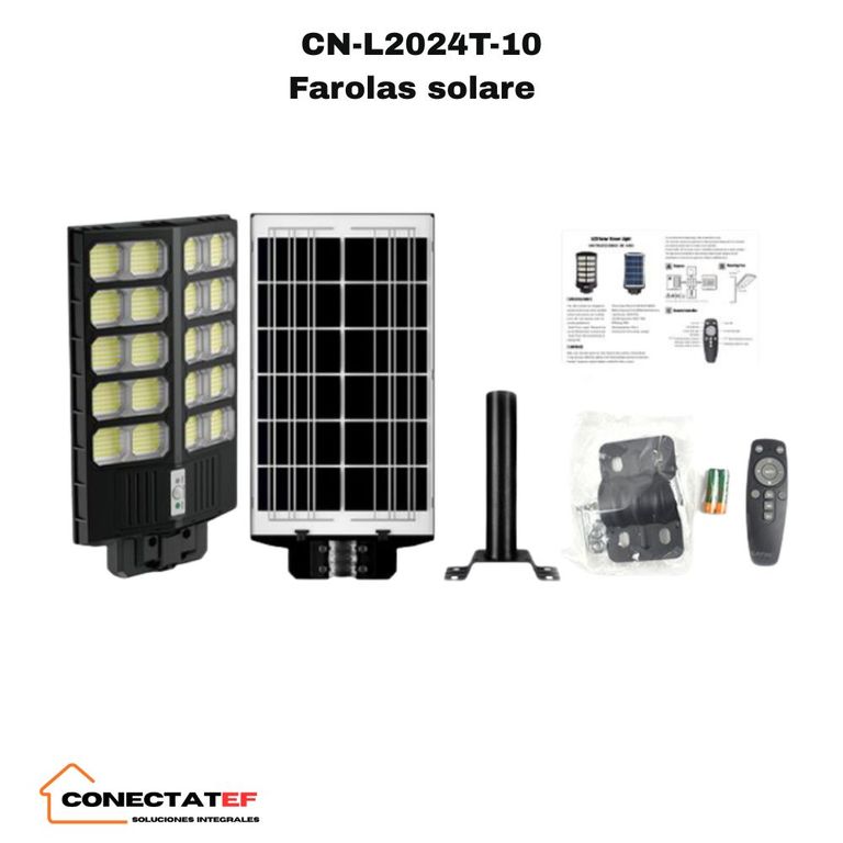 Farolas solares Reflector Farola Luz LED con Panel Solar 600W