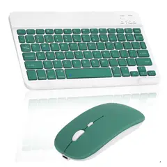 GENERICO - Teclado Con Mouse Bluetooth Inalámbrico Para Tablet PC y iPad Verde