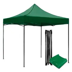 GENERICO - Toldo impermeable plegable 3mts x 3mts UPF 50+ Verde