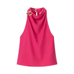 TIOZONEY - Polera Sin Mangas Mujer - Rojo