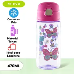 THERMOS - Tomatodo De Tritán Fun 470ML . MARIPOSA.
