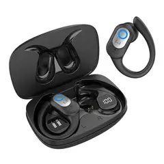 MICCELL - Audífonos Bluetooth Inalámbricos Deportivos con Gancho TWS Pantalla LED VQ-BH96