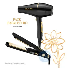 Babyliss Pro - Pack Babylisspro Plancha Iónica Y Secadora Gold Black - BNTBGPP43PE