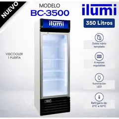 Ilumi - Exhibidor - Visicooler Vertical 350Lt 1 Puerta Vidrio BC-3500