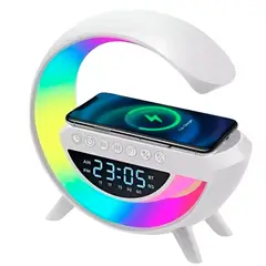 OEM - Parlante G Con Reloj Despertador Y Cargador RGB