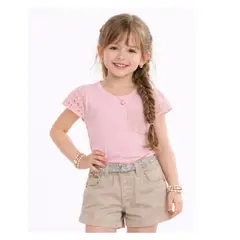 DANUS - Polo manga kimono aplicacion pima niña