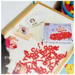 GENERICO - Juego de Ortografía Aprendizaje Inicial de Letras y Palabras con Fichas de Madera