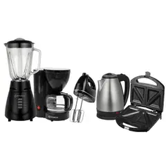 IMACO - Pentacombo Licuadora BL4125VN + Hervidor KE1801 + Sandwichera IST101N + Cafetera ICM608N + Batidora HM3025N