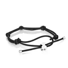 TOUS - PULS.PLATA OSO 10MM CORDON AZUL