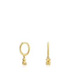 TOUS - Pendientes aro de oro y detalle oso Bold Bear