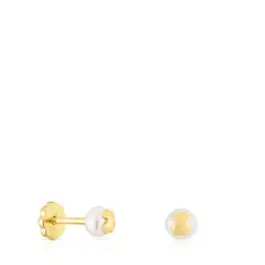 TOUS - Aretes Oro 1ªley Perla 4,5Mm Oso