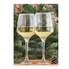 LAV - SET DE 6 COPAS DE VIDRIO 330 ML LAL VINO AGUA COCTELES ELEGANTES