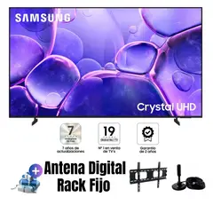 SAMSUNG - Televisor Smart TV 65Crystal UHD 4K UN65U8000FGXPE + Ant + Rack Fijo