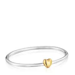 TOUS - PULSERA ESCLAVA PLATA BAÑO CORAZON
