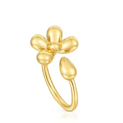 TOUS - SORTIJA ABIERTA PLATA 1ªLEY BAÑO FLOR