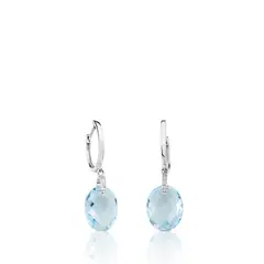 TOUS - Aretes 1era Ley De Oro Blanco 18 Kt