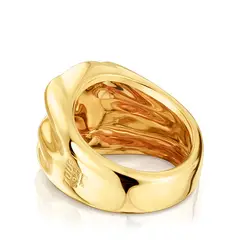 TOUS - SELLO PLATA 1ªLEY BAÑO ORO 15MM OSO N14