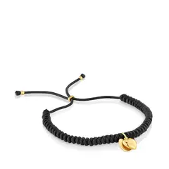 TOUS - PULSERA POLIESTER DOBLE CORAZON ORO
