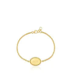TOUS - PULSERA PLATA BAÑO PLACA MAMA 17CM