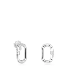 TOUS - PENDIENTES PLATA 1ªLEY OVAL 10MM
