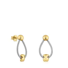 TOUS - ARETES CORTOS MESH TUBE DE ORO ACERO