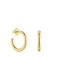 TOUS - Arete Criolla Plata 1ªley Baño Oro Lisa 20Mm