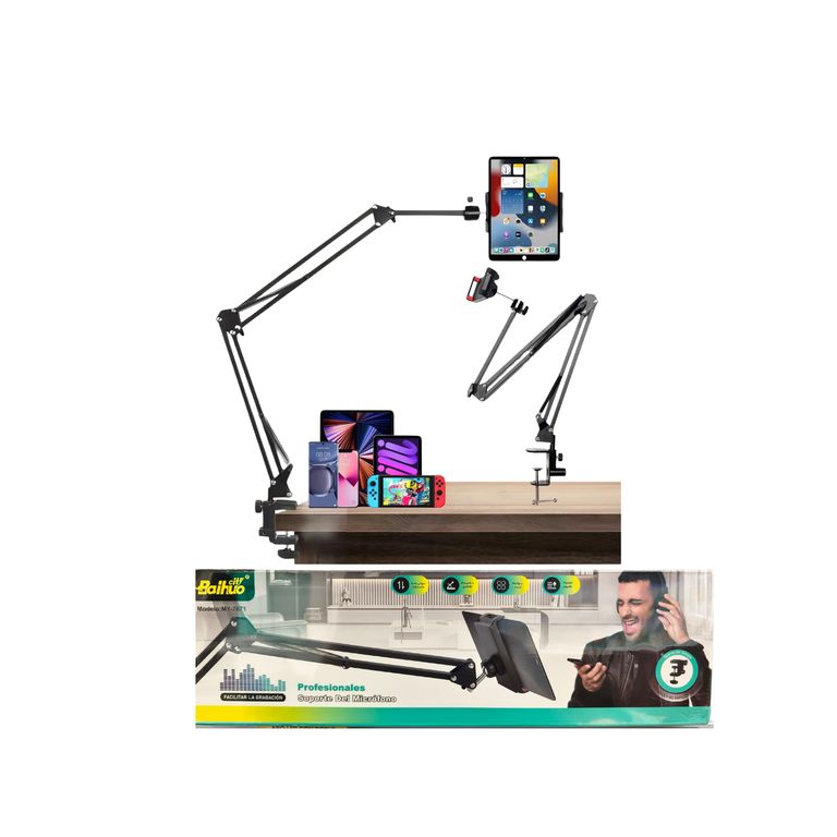 Soporte Brazo Ajustable De Escritorio Tablet Celular