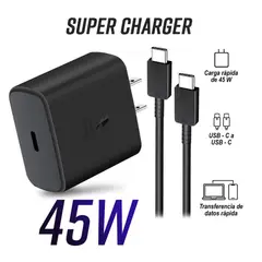 GENERICO - Cargador para samsung 45w Super carga rapida s20 note 20 s21