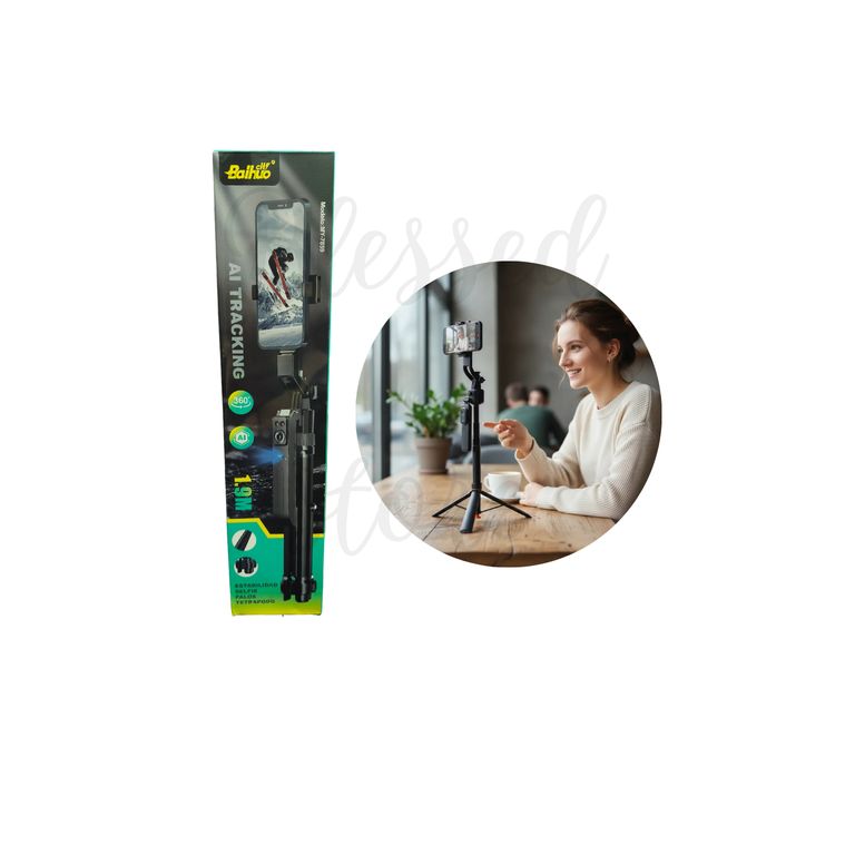 Trípode Selfi Stick Con Seguimiento Facial Inteligente 360°