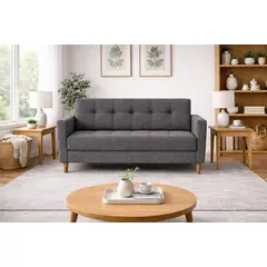 ARTSOFA - Sofá Dos Cuerpos Nova Gris + obsequio