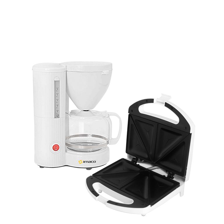 Combo Cafetera 6 tazas + Sandwichera 2 panes