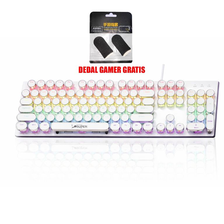 Teclado Inalámbrico Panel Flotante Luces RGB
