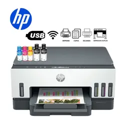 HP - Impresora Multifuncional Smart Tank 720 sistema continuo, Wi-Fi, ADF, Dúplex Automático - 6UU46A#AKY