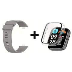 CASE - Pack correa gris+ Bumper para Redmi watch 4